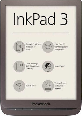 Pocketbook InkPad 3 με Οθόνη Αφής 7.8" (8GB) Καφέ