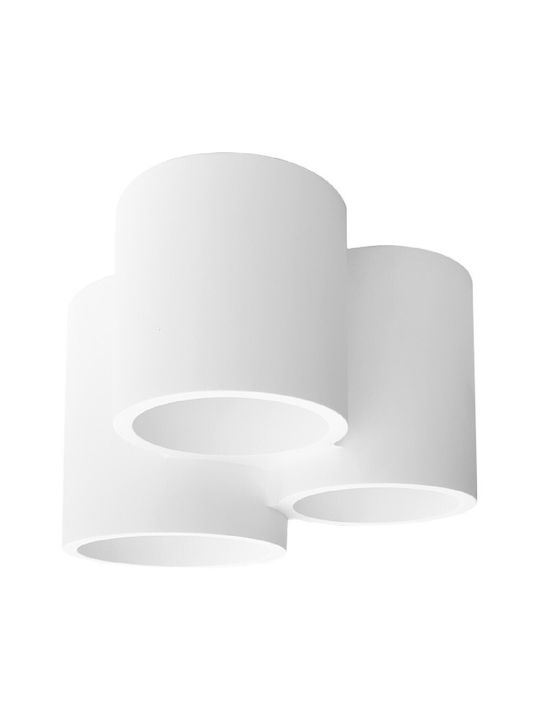 Spot Light Τριπλό Σποτ με Ντουί GU10 σε Λευκό Χρώμα