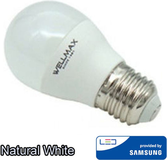 Wellmax LED Bulb 8W for Socket E27 and Shape G45 Natural White 600lm
