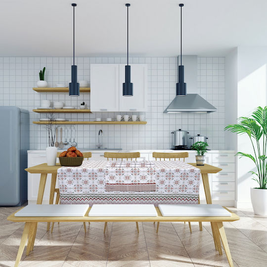 Das Home Ράνερ 0595 Κεραμίδι, Λευκό, Μέντα 40x150εκ. Das Home Ράνερ 0595 Κεραμίδι, Λευκό, Μέντα 40x150εκ.