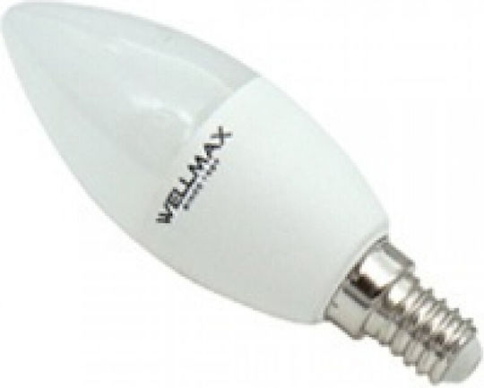 Wellmax LED Bulb 8W for Socket E14 and Shape C37 Natural White 600lm