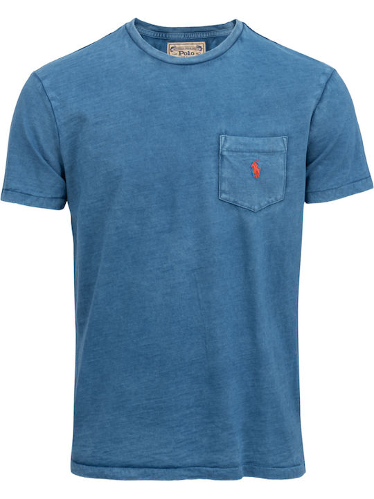 Ralph Lauren Herren T-Shirt Kurzarm Blau 710795137004