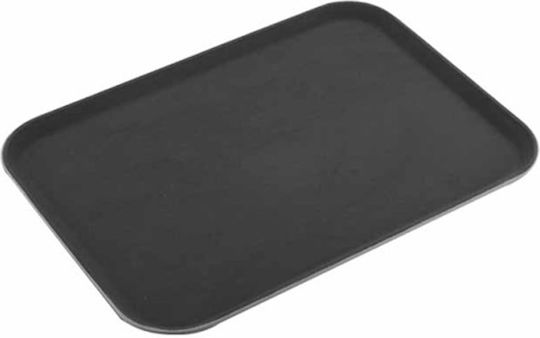 Homestyle Пластмасов Поднос за сервиране Противоплъзгащ се в Черен Цвят 40.5x30.5см 7351216 1бр