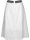 MiSMASH Women's white waisted wafer skirt