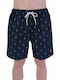 Men's Swimwear Shorts Navy Blue with Patterns
