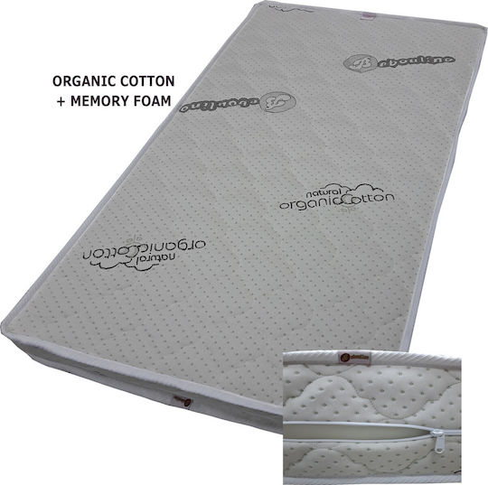 Beboulino Mattress Crib with Memory Foam 60cmx120cmx10cm