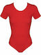 Helios Lingerie Short Sleeve Bodysuit 80687 Slim Fit Red 80687-00