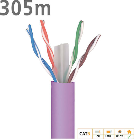 Televes U/UTP Cat.6 Cablu de rețea Ethernet fără conectori 305m Violet 1buc