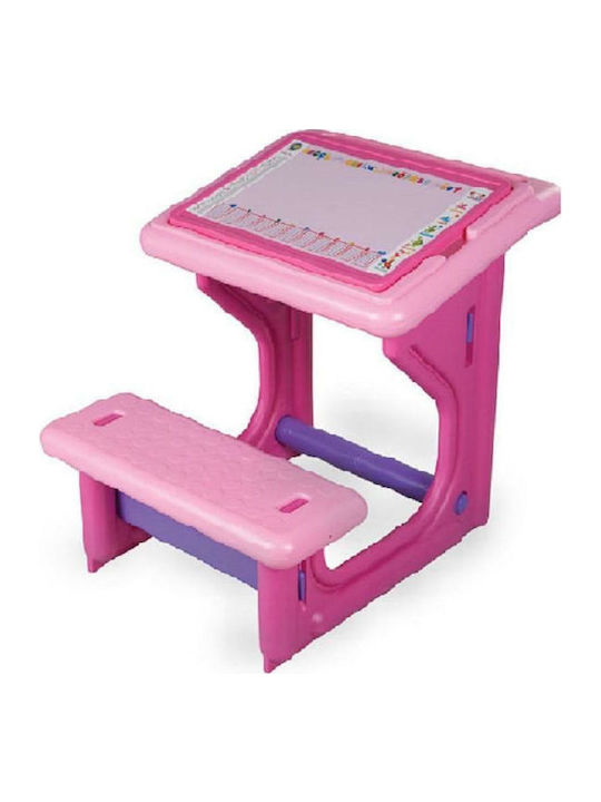 Kids Desk for Painting made of Plastic Pink