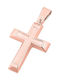 14K Rose gold men's cross, T02719