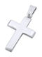 14K White gold male cross, T00819