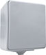 Elmark Aller Retour Waterproof Wall-mounted Single Switch with Frame Gray