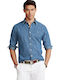 Ralph Lauren Men's Shirt Long Sleeve Denim Blue