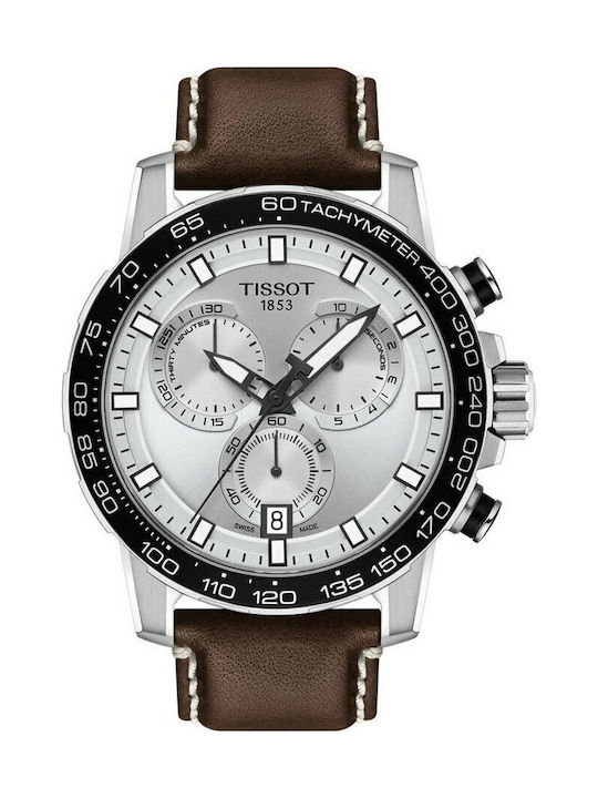 Tissot Supersport Battery Watch with Leather Strap Brown