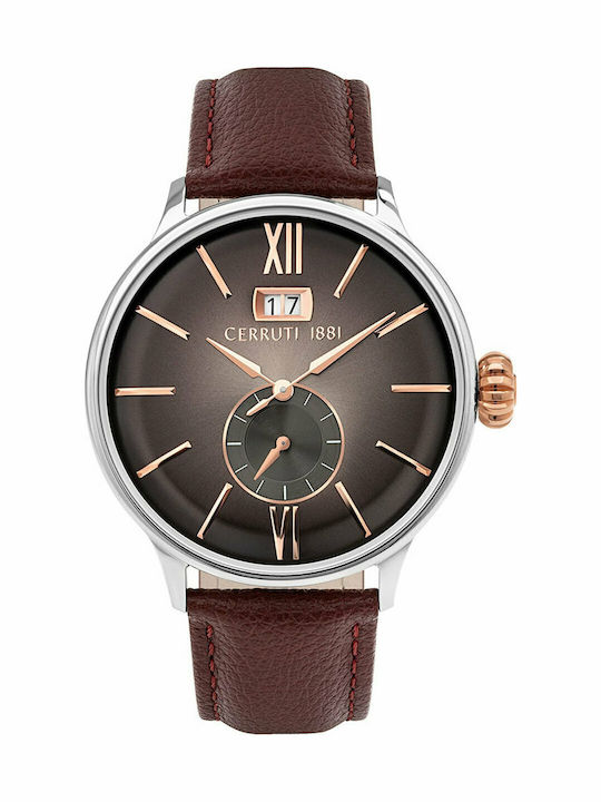 Dervio Women's Watch with Brown Leather Strap