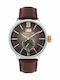 Dervio Women's Watch with Brown Leather Strap