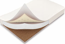 Polini Kids Mattress Crib Magic Dreams Luxe with Coconut Fiber & Latex 70cmx140cm