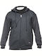 Bodymove Herren Sweatshirt Jacke mit Kapuze und Taschen Anthracite