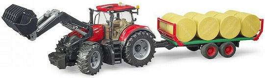 Bruder Case IH Optum 300CVX и Транспортен Ремарке за Балите Фадрома 1:16 Селскостопански за 3+ Години