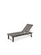 Deckchair Aluminum Brown 196x63x38cm.