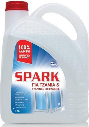 Spark Επαγγελματικό Καθαριστικό Υγρό Τζαμιών Λευκό 4lt