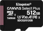 Kingston Canvas Select Plus microSDXC 512GB Klasse 10 U3 V30 A1 UHS-I