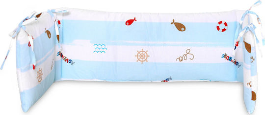 Lorelli Ranforce Crib Bumpers Classic Inside Blue 27x145cm