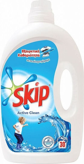 Skip Active Clean Liquid Laundry Detergent 1.5lt (30 Measuring Cups)