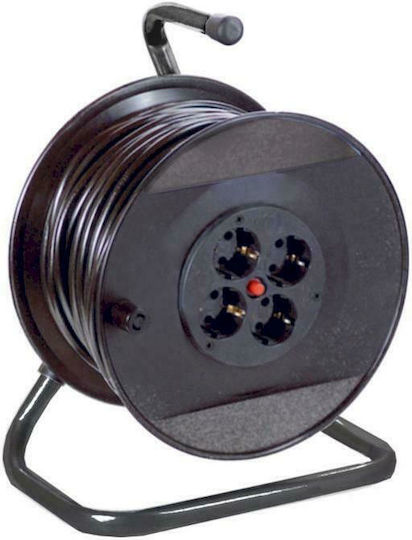 Geyer Extension Reel Cord 3 x 1.5mm²/15m Black
