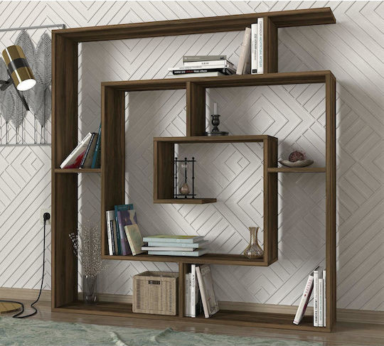 Bookcase Ithaki Brown 125x22x130cm