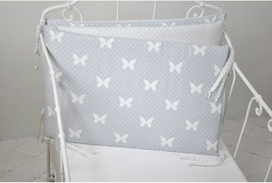 Down Town Home Butterflies Crib Bumpers Classic Inside Light Blue 37x187cm