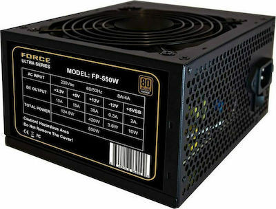 Supercase Ultra Force FP 550W Black Computer Power Supply Full Wired 80 Plus Bronze