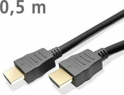 Goobay HDMI 1.4 Cable HDMI male - HDMI male 0.5m Μαύρο