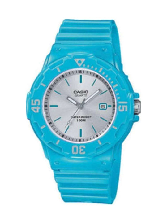 Casio Uhr mit Blau Kautschukarmband