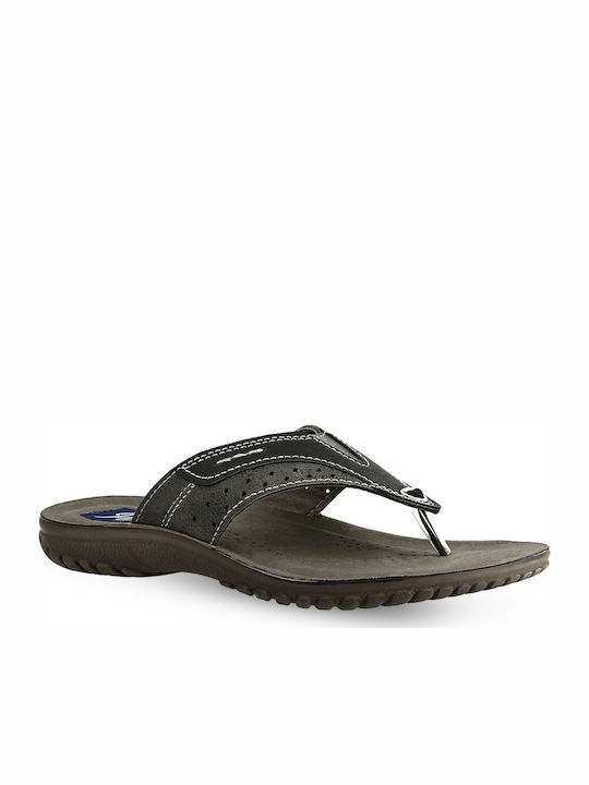 Leder Herrensandalen in Schwarz Farbe