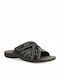 Parex Men's Leather Sandals Black