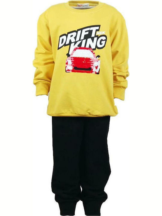 Nek Kids Wear Kids Sweatpants Set Yellow 2pcs