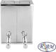 Ram Dispenser de săpun comercial Crema de săpun 2x 400ml Inox