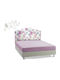 Ira Bed Double Upholstered with Fabric for Mattress 160x200cm Colour Choice Options