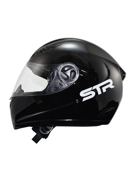 STR Bullet Black Motorradhelm Volles Gesicht ECE 22.05 693-30-3400000