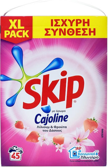 Skip Cajoline Απορρυπαντικό Ρούχων σε Σκόνη με Άρωμα Cajoline Λίλιουμ & Φρούτα του Δάσους 3.15kg (45 Μεζούρες)