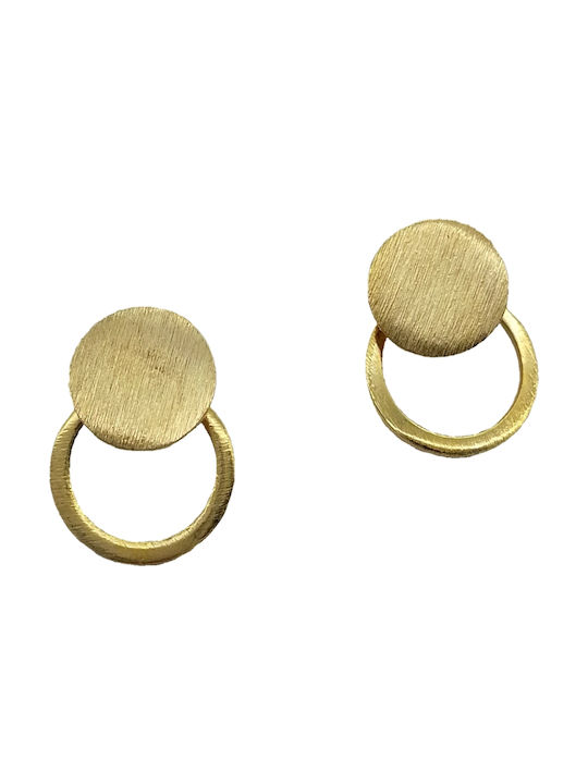 Silver Gold Plated Stud Earrings Circles