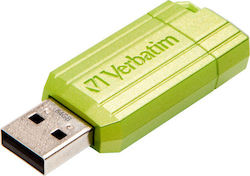 Verbatim PinStripe 64GB USB 2.0 Stick Πράσινο