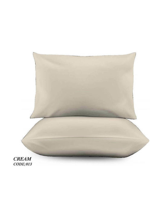 Marwa Σετ Μαξιλαροθήκες με Φάσα 013 Cream 50x70εκ.