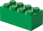 Room Copenhagen Lego Mini Box 8 Recipient pentru mâncare pentru copii din plastic Verde 9.2 x 4.6 x 4.3buc