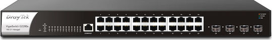 Draytek VigorSwitch P2280x Managed L3 / L2 PoE+ Switch με 24 Θύρες Ethernet και 4 SFP Θύρες