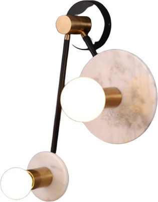 Aca Clock Modern Lamp Wall with Socket E27 Black 18x23x18cm