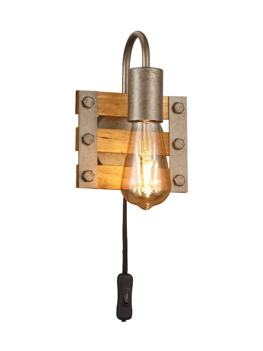 Trio Lighting Khan Modern Wall Lamp with Socket E27 Gold Width 15cm