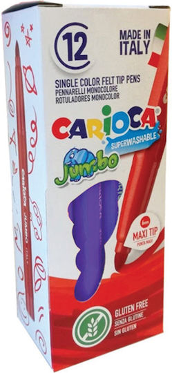 Carioca Jumbo Lila Waschbare Zeichenmarker Dicke Set 12Stück