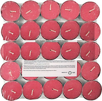 Scented Tealights Φρούτα του Δάσους Red (up to 4hrs Duration) 25pcs